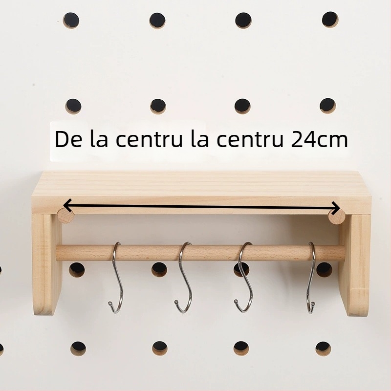 Accesorii din lemn masiv pentru panou de găuri, cârlig Nordic cu capacitate de încărcare, lemn fag, Baimao brand, origine Linyi, lansare primăvara 2020