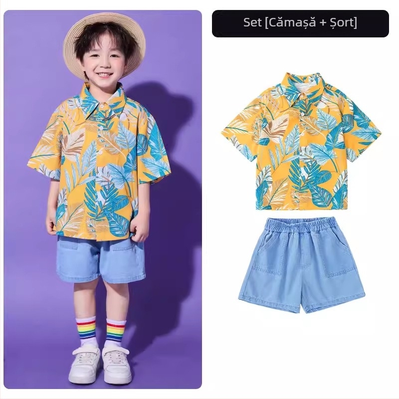 Costum de reprezentație pentru copii hip-hop, unisex, bumbac 65%, vara 2024, potrivit pentru copii de 8 ani sau mai mari