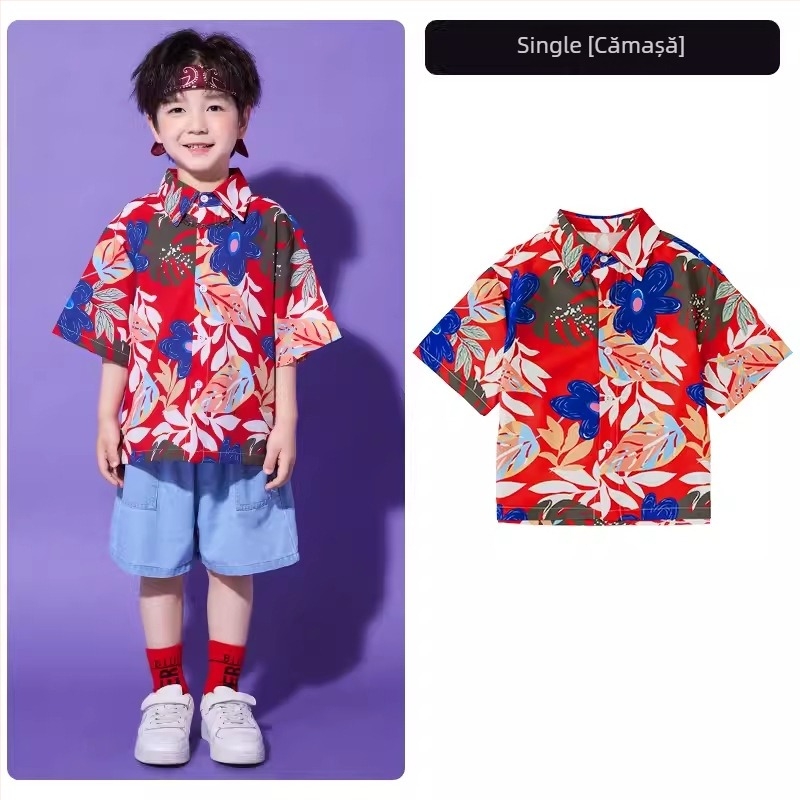 Costum de reprezentație pentru copii hip-hop, unisex, bumbac 65%, vara 2024, potrivit pentru copii de 8 ani sau mai mari