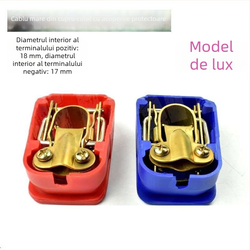 Conector de terminal baterie – clemă din cupru pur pentru baterie auto, Model 1, Brand Lanyi