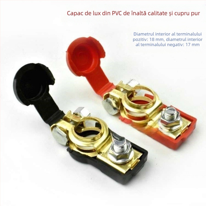 Conector de terminal baterie – clemă din cupru pur pentru baterie auto, Model 1, Brand Lanyi