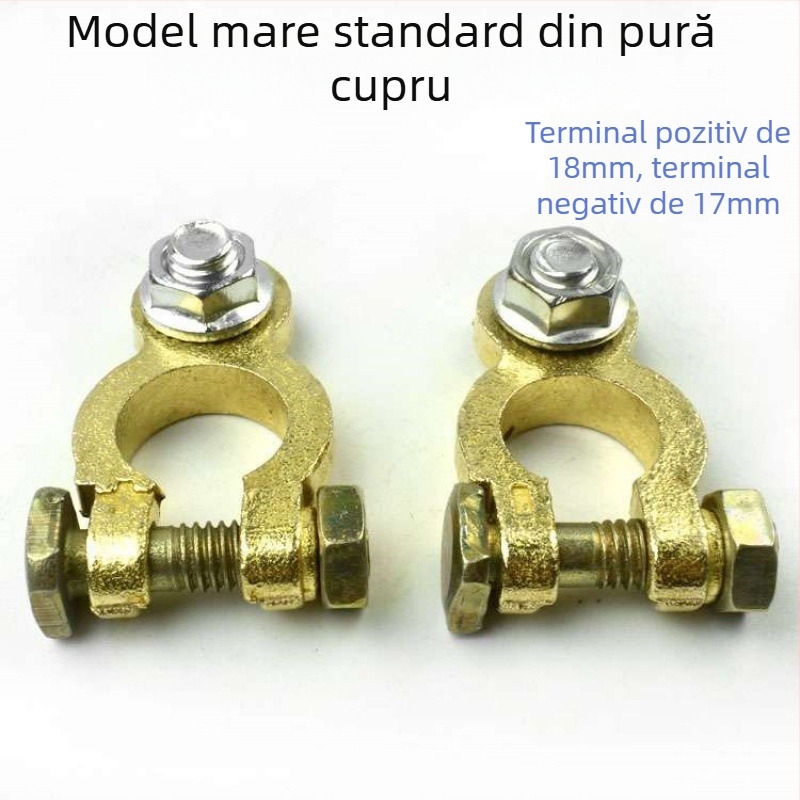 Conector de terminal baterie – clemă din cupru pur pentru baterie auto, Model 1, Brand Lanyi