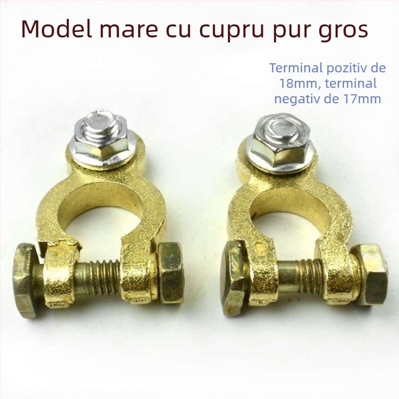 Conector de terminal baterie – clemă din cupru pur pentru baterie auto, Model 1, Brand Lanyi