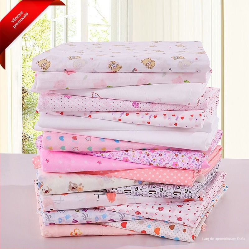 Husă de pilotă, 100% bumbac, țesătură periată, model plante și flori, imprimare cu vopsea, greutate țesătură 300–500 g