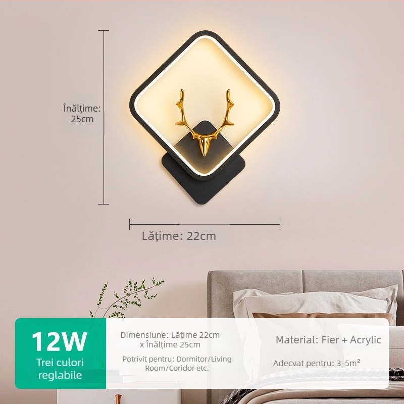 Lampa de perete Nordic cu LED, 220V, potrivită pentru living și hol, brand Sheng bangrong