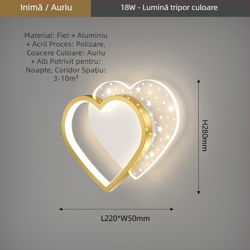 Lampa de perete Nordic cu LED, 220V, potrivită pentru living și hol, brand Sheng bangrong