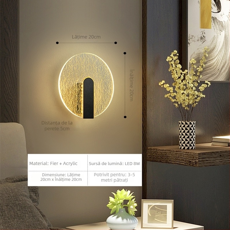 Lampa de perete Nordic cu LED, 220V, potrivită pentru living și hol, brand Sheng bangrong