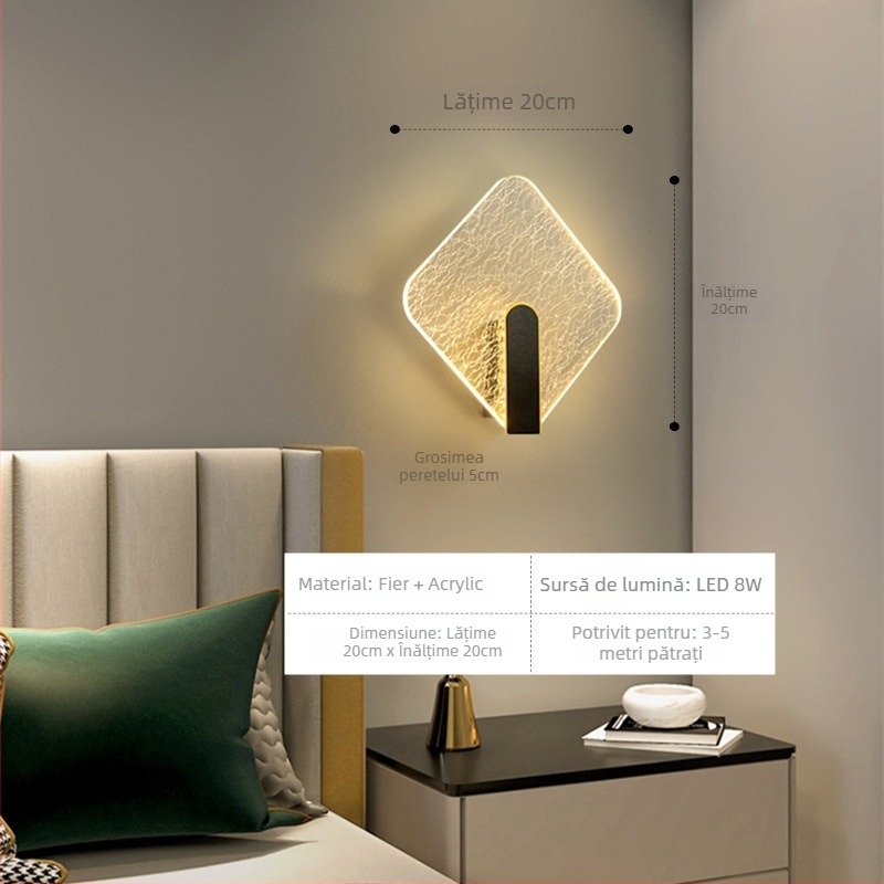 Lampa de perete Nordic cu LED, 220V, potrivită pentru living și hol, brand Sheng bangrong