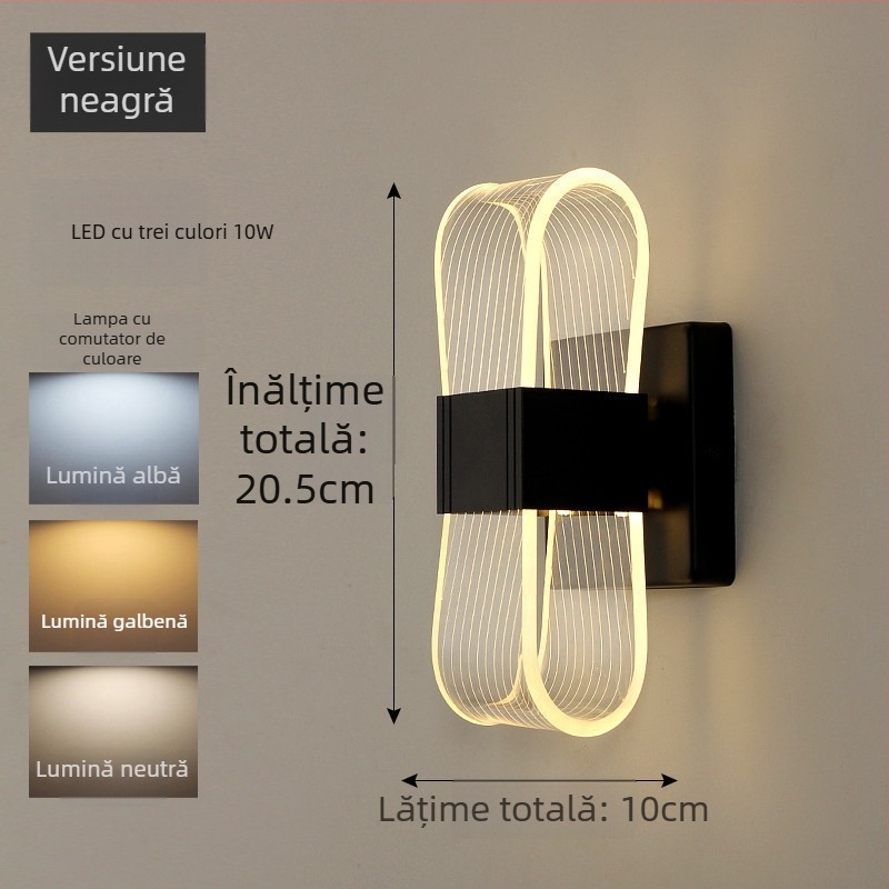 Lampa de perete Nordic cu LED, 220V, potrivită pentru living și hol, brand Sheng bangrong