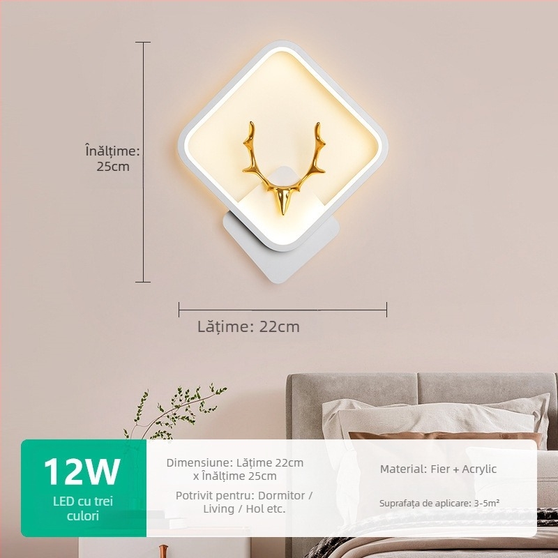 Lampa de perete Nordic cu LED, 220V, potrivită pentru living și hol, brand Sheng bangrong