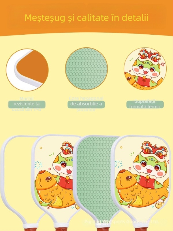 Set pentru copii pickleball - palete din fibră de sticlă, nivel competitiv, set complet