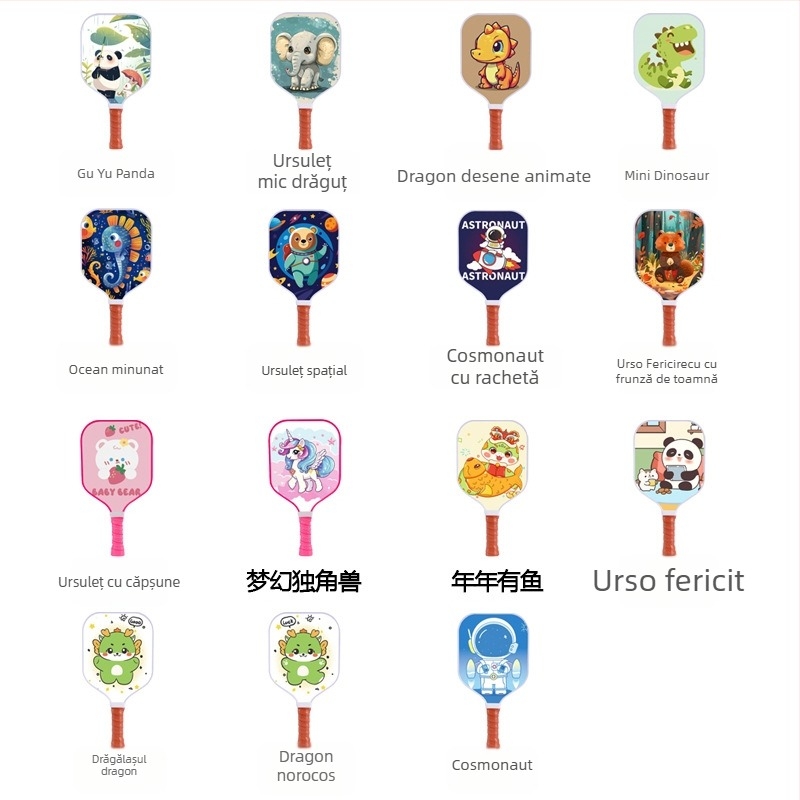 Set pentru copii pickleball - palete din fibră de sticlă, nivel competitiv, set complet