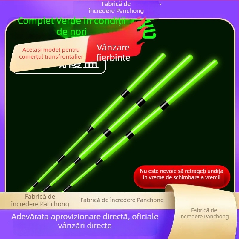 Plută de pescuit cu derivație verticală - material nano, sensibilitate mare, design îngroșat, model 32889