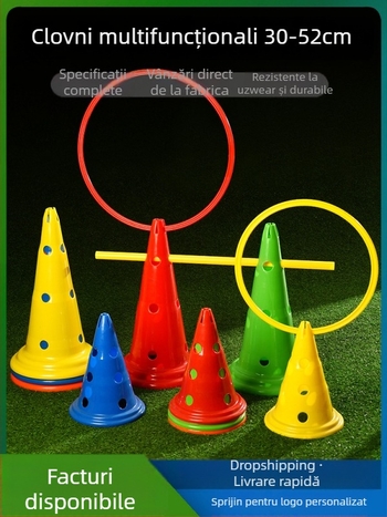 DXUAN Obstacole de antrenament pentru fotbal – Material PE; Aparate de antrenament; Potrivit pentru antrenamente de fotbal și echipament de fitness