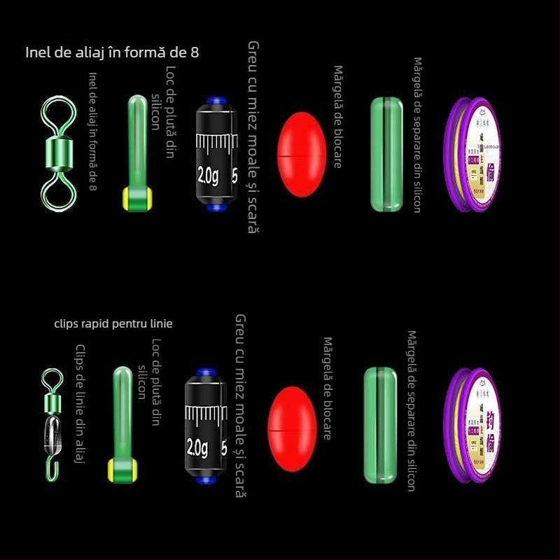 Set linie de pescuit din fir auriu – linie principală legată, produs finit, set moale, kit complet