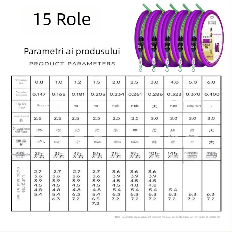 Set linie de pescuit din fir auriu – linie principală legată, produs finit, set moale, kit complet