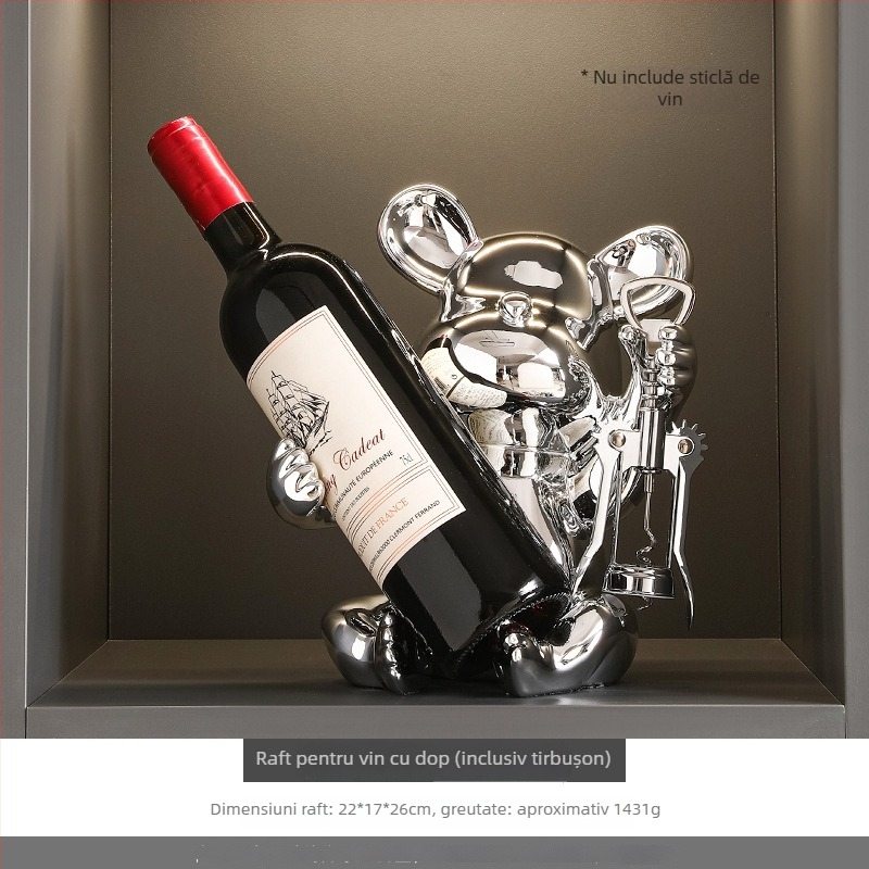 Set decorativ cu animale pentru vitrină de vin și sufragerie - rășină ceramică, stil lux ușor, Seashell Sea brand