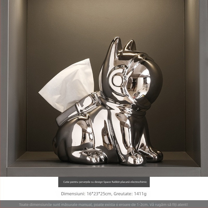 Set decorativ cu animale pentru vitrină de vin și sufragerie - rășină ceramică, stil lux ușor, Seashell Sea brand