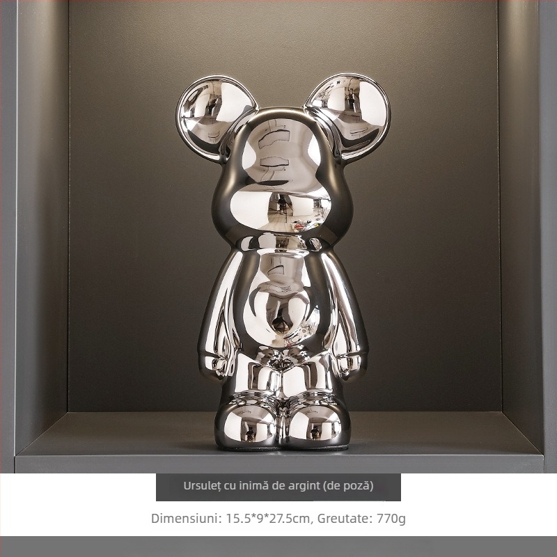 Set decorativ cu animale pentru vitrină de vin și sufragerie - rășină ceramică, stil lux ușor, Seashell Sea brand