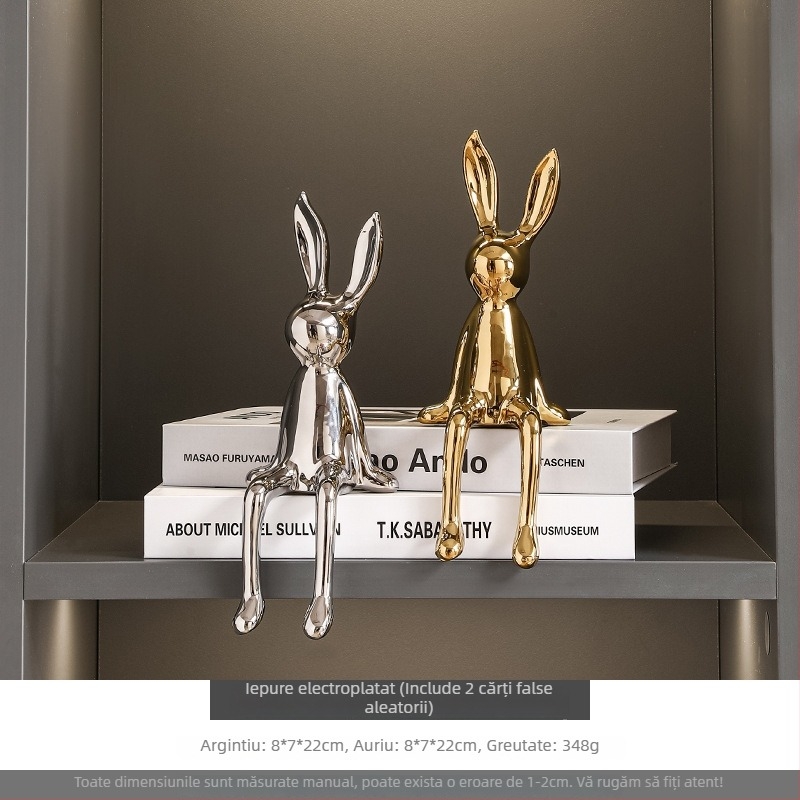 Set decorativ cu animale pentru vitrină de vin și sufragerie - rășină ceramică, stil lux ușor, Seashell Sea brand