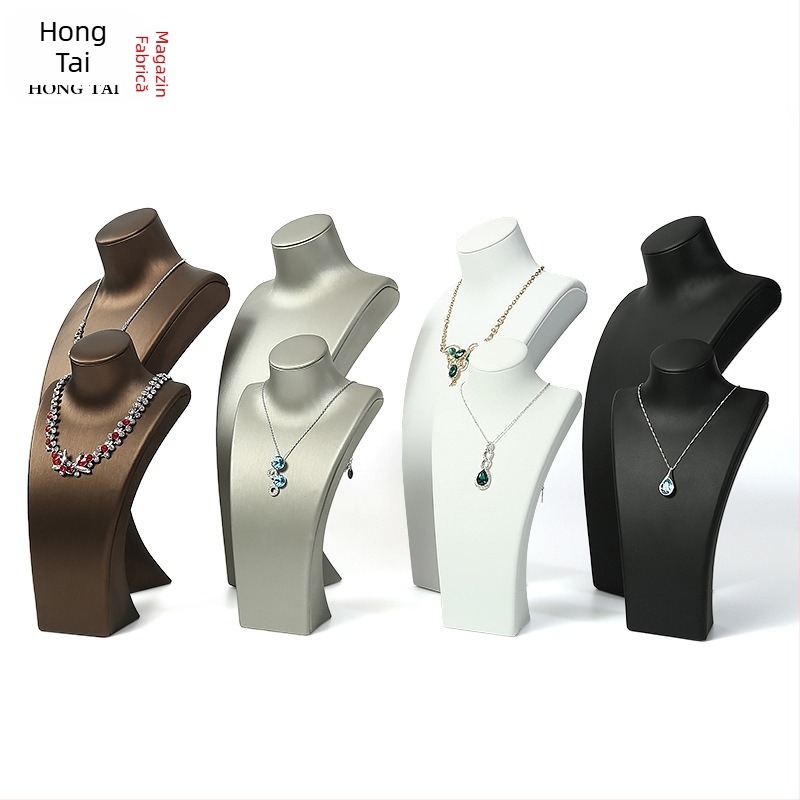 Raft de bijuterii pentru coliere, piele PU, model portret, logo imprimat, personalizare disponibilă