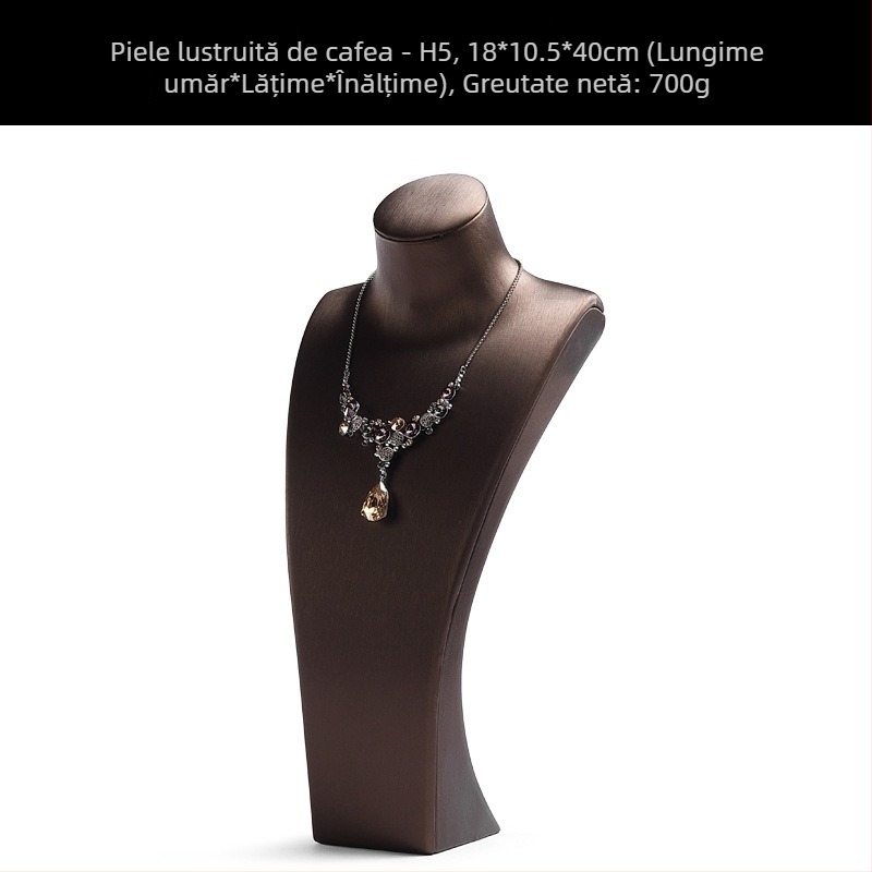 Raft de bijuterii pentru coliere, piele PU, model portret, logo imprimat, personalizare disponibilă