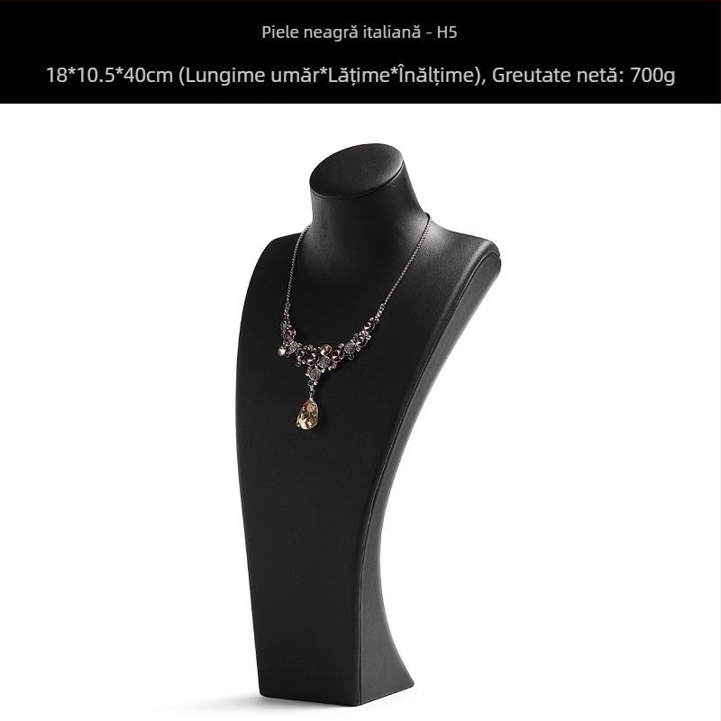 Raft de bijuterii pentru coliere, piele PU, model portret, logo imprimat, personalizare disponibilă