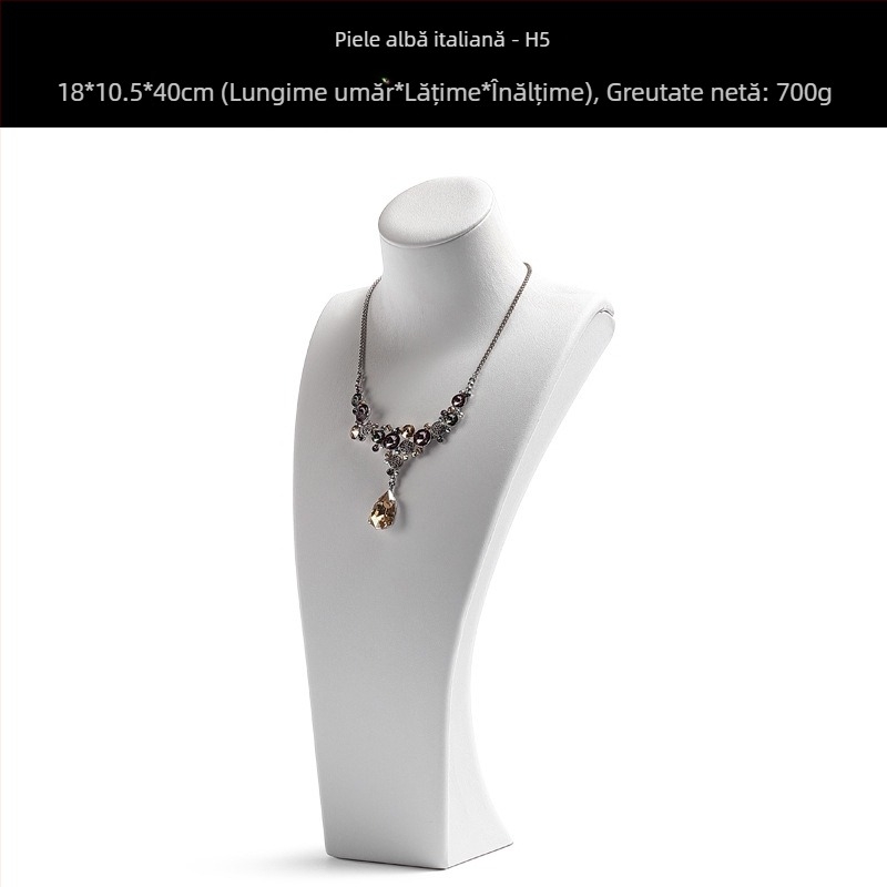 Raft de bijuterii pentru coliere, piele PU, model portret, logo imprimat, personalizare disponibilă