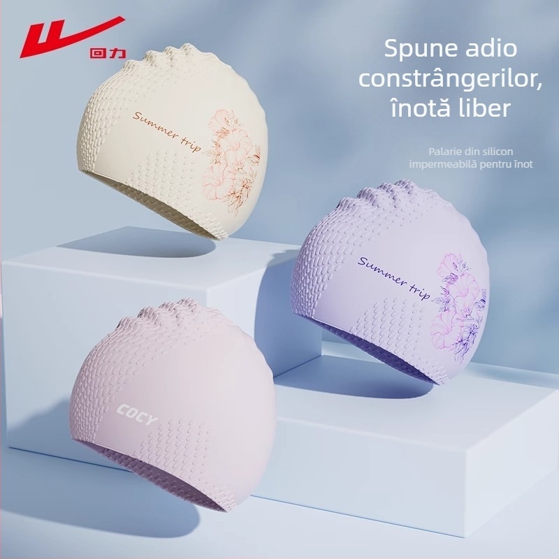 Set șapcă de înot din silicon și ochelari pentru adulți – impermeabil, model solid, include șapca și ochelari
