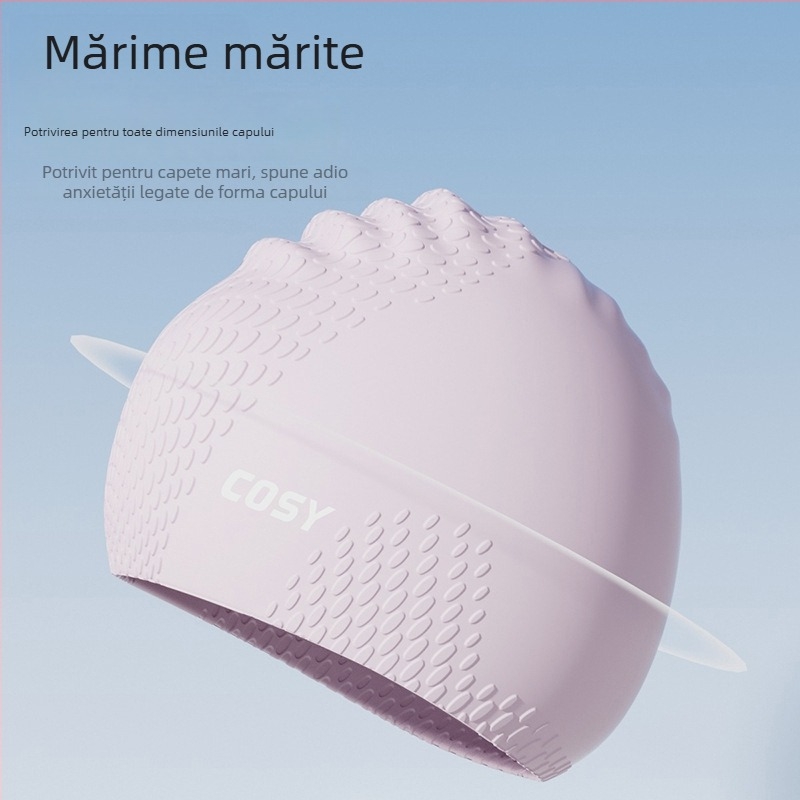 Set șapcă de înot din silicon și ochelari pentru adulți – impermeabil, model solid, include șapca și ochelari