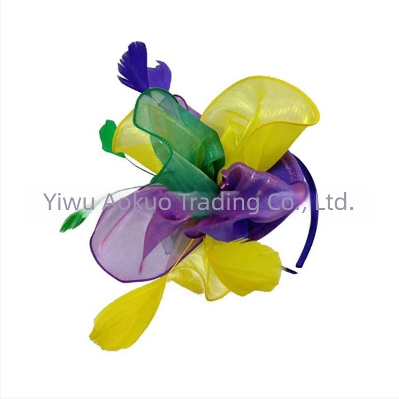 Accesoriu de păr pentru mireasă din pene, stil vintage, lucrat manual, toamna 2023