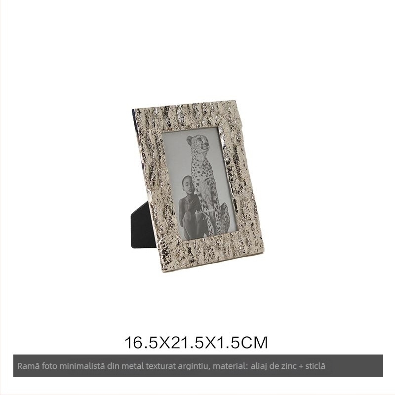 Suport de lumânare cu design de ramură de pasăre, tavă pentru bijuterii și ramă foto — aliaj de zinc, stil ușor lux