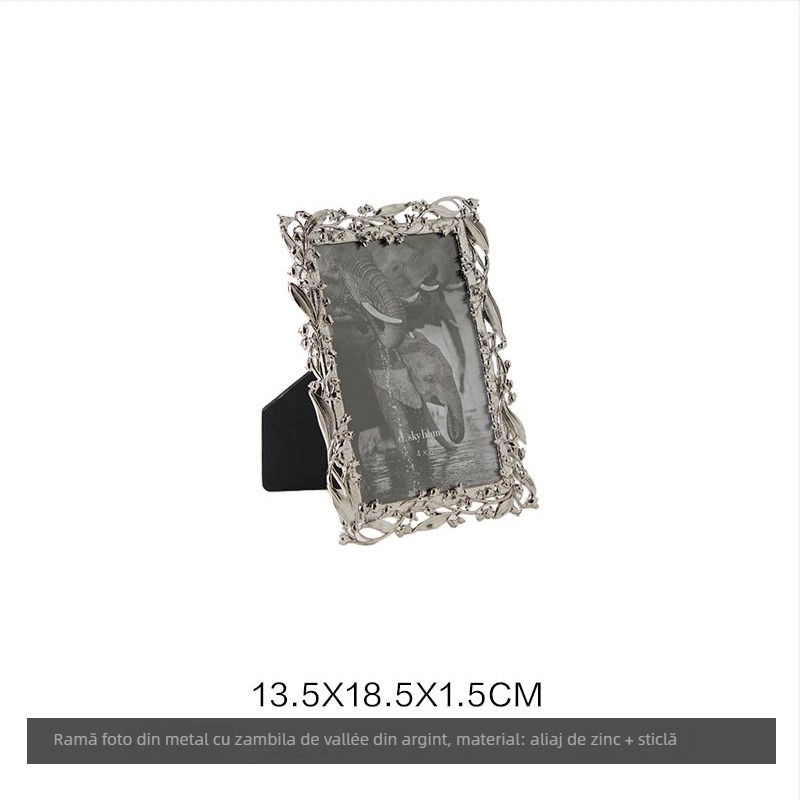 Suport de lumânare cu design de ramură de pasăre, tavă pentru bijuterii și ramă foto — aliaj de zinc, stil ușor lux