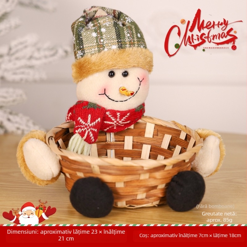 Coș de bomboane de Crăciun din melamină, capacitate sub 100 ml, origine Beijing, degradabil, necompatibil cu microunde