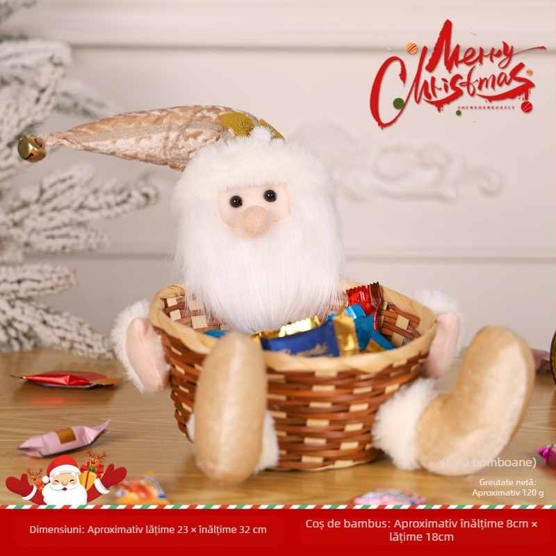 Coș de bomboane de Crăciun din melamină, capacitate sub 100 ml, origine Beijing, degradabil, necompatibil cu microunde