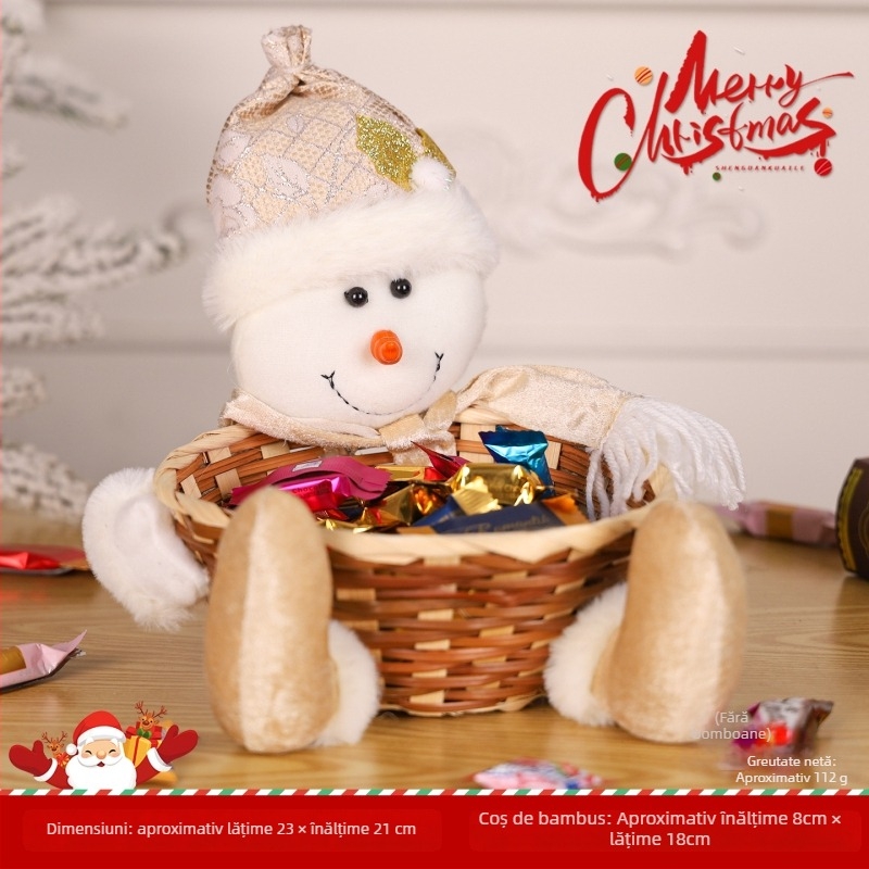 Coș de bomboane de Crăciun din melamină, capacitate sub 100 ml, origine Beijing, degradabil, necompatibil cu microunde