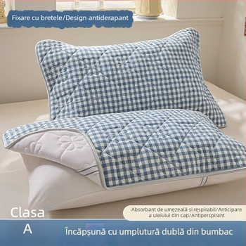 Set din două huse de pernă din bumbac, groase, quiltate, antiderapante