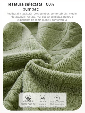 Set de două fețe de pernă din 100% bumbac, potrivite pentru toate anotimpurile, antialunecare, cod produs Sy25316yhs03