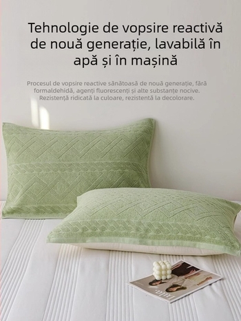 Set de două fețe de pernă din 100% bumbac, potrivite pentru toate anotimpurile, antialunecare, cod produs Sy25316yhs03
