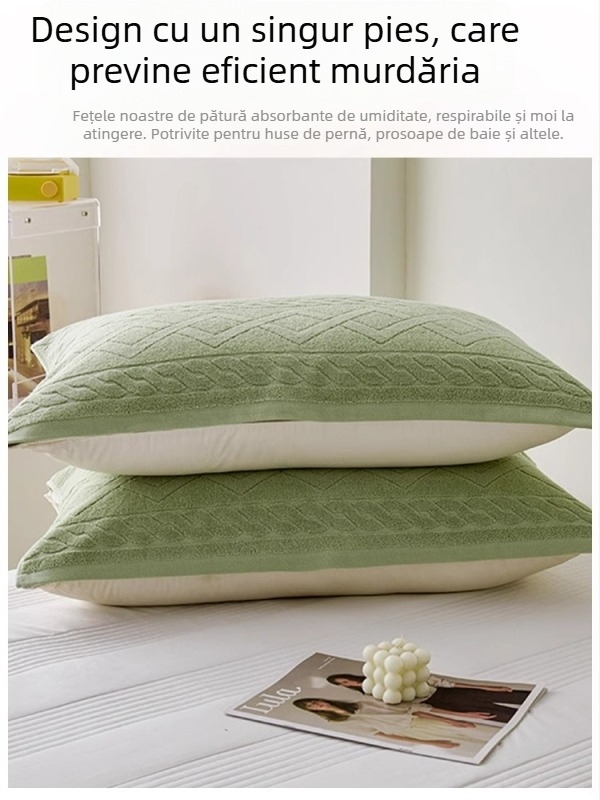 Set de două fețe de pernă din 100% bumbac, potrivite pentru toate anotimpurile, antialunecare, cod produs Sy25316yhs03