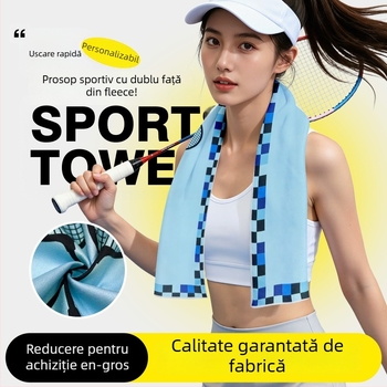 Prosop de sport – Microfibră, uscare rapidă, 60 g, personalizabil cu logo, potrivit pentru badminton și alergări de maraton
