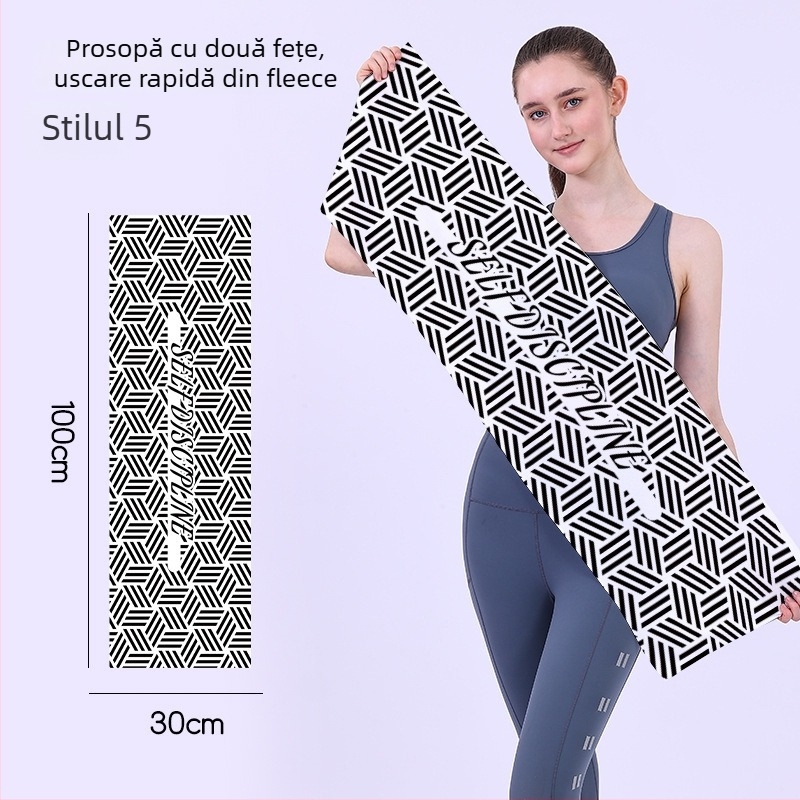 Prosop sport uscat rapid, velur dublu-fata, personalizabil cu logo, ușor (<50 g), absorbant