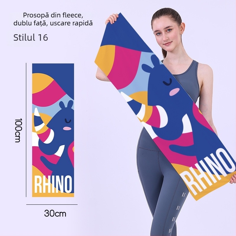 Prosop sport uscat rapid, velur dublu-fata, personalizabil cu logo, ușor (<50 g), absorbant