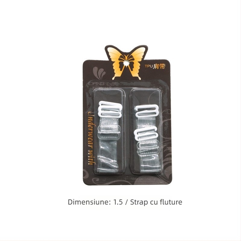 miss&hua Curea de sutien din silicon, transparentă — anti-alunecare, fără cusături