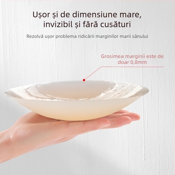 Acoperitoare din silicon pentru mameloane - ultra-subțiri, respirabile, invizibile, formă circulară, lucioase