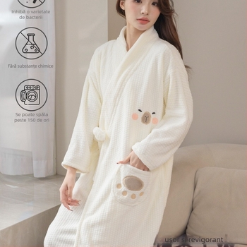 Prosop de baie și halat pentru femei, purtabil, model 2025, microfibră, fire 150d, jacquard