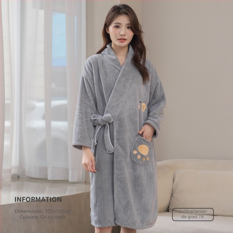 Prosop de baie și halat pentru femei, purtabil, model 2025, microfibră, fire 150d, jacquard