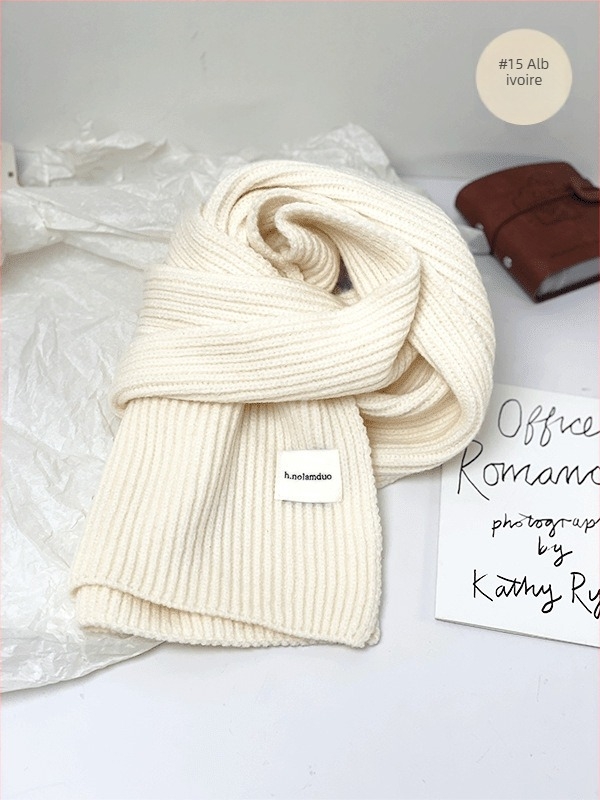 Șal tricotat în stil coreean, din material imitatie cașmir/acril, potrivit pentru iarnă, primăvară și toamnă, lansat vara 2025