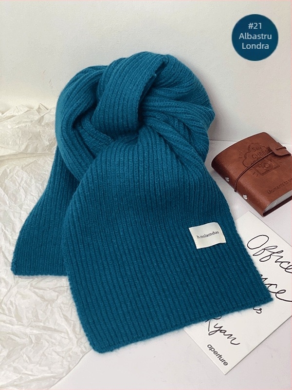 Șal tricotat în stil coreean, din material imitatie cașmir/acril, potrivit pentru iarnă, primăvară și toamnă, lansat vara 2025