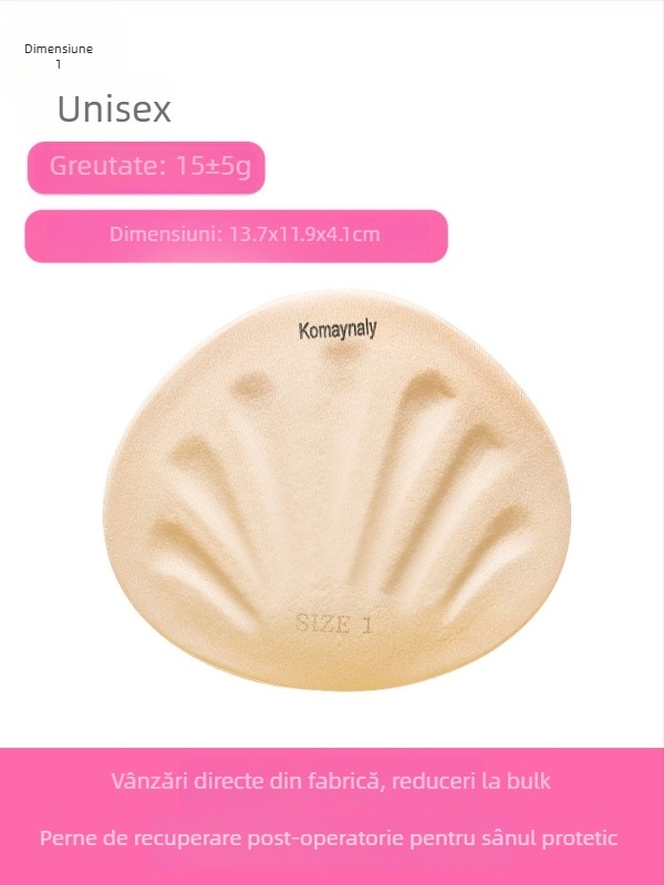 Kangmei Naili Forme postoperatorii de sân din burete – din bumbac, respirante, fără urme, pentru femei după mastectomie